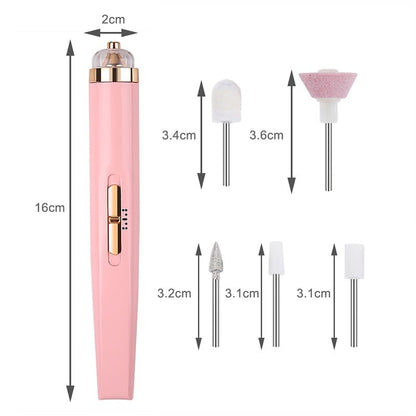 5-in-1 Electric Nail Set: Manicure Drill, File, Grinder, Polisher & Remover