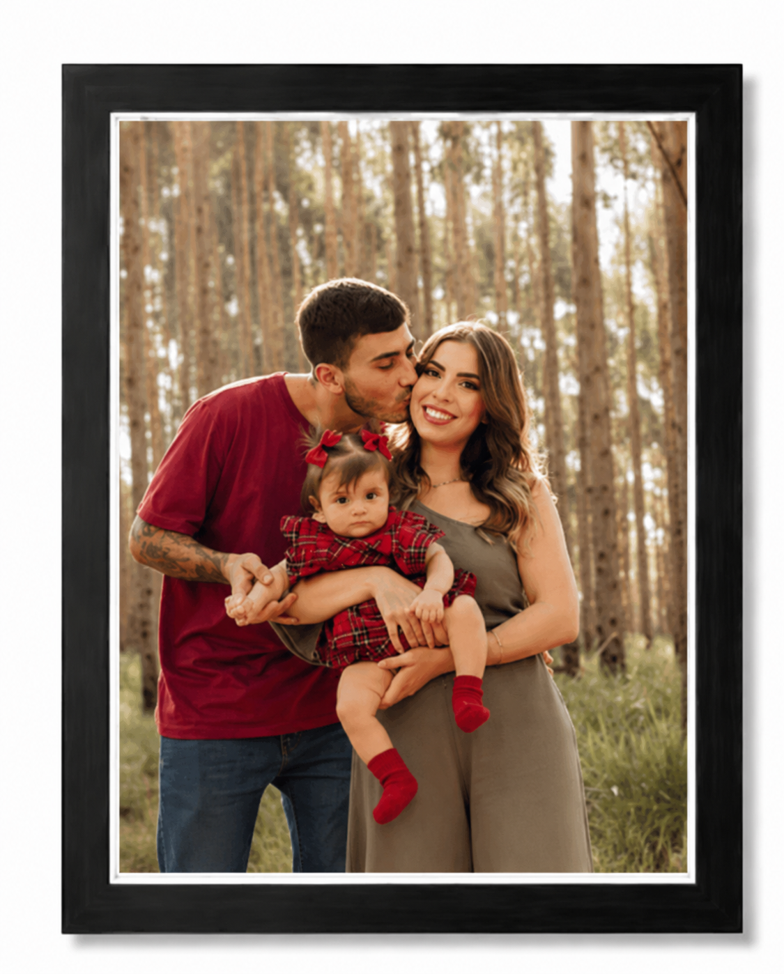 12x9 Inch Black Wall Photo Frame with Family Portrait | MDF Decorative Wall Hanging Frame | Modern Home & Office Wall Décor