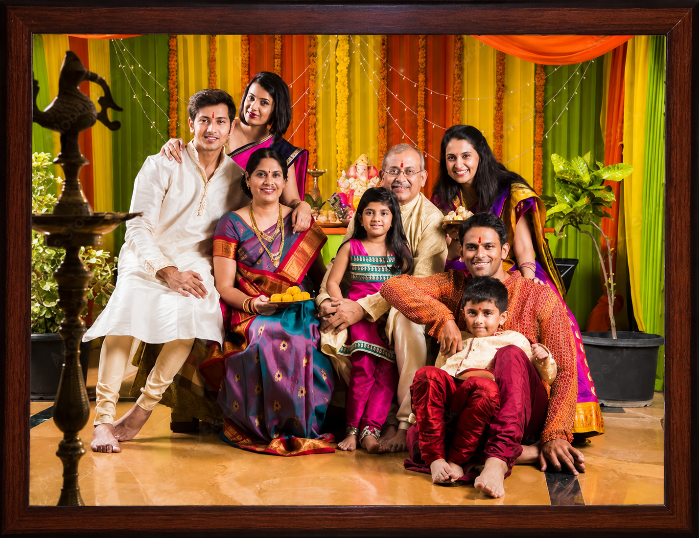 26×20 Inch Wooden Photo Frame – Large Family Photo Frame for Home Décor