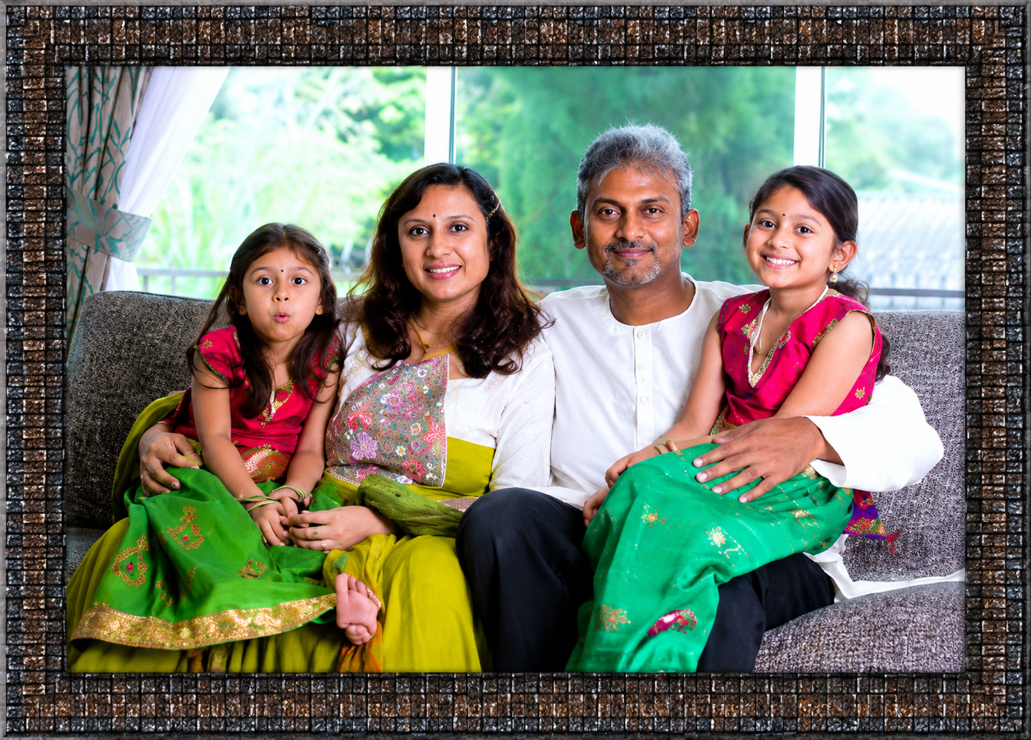 Premium Family Photo Frame – Beautiful Decorative Border | Personalized Wall Frame