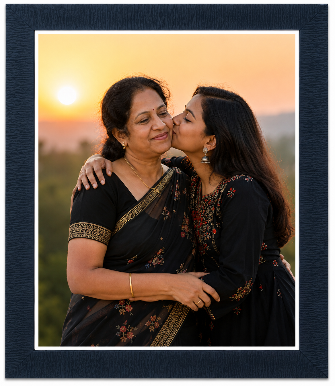 Mother Daughter Love Photo Frame – Premium 12 × 10 Inch Wall Frame
