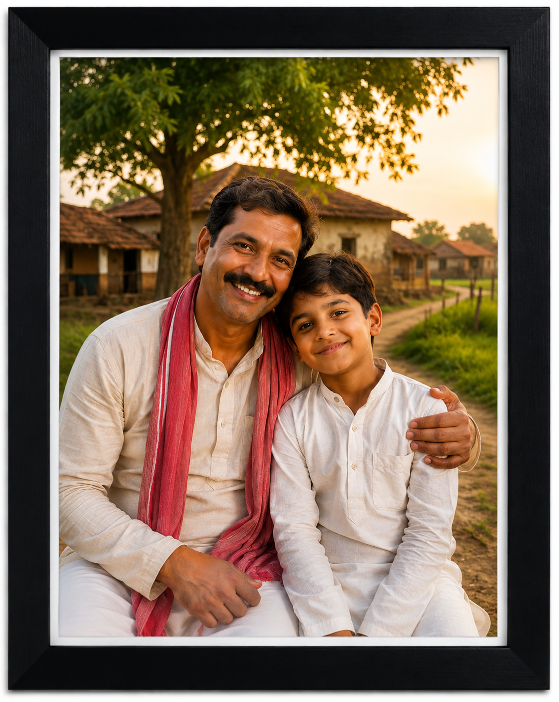 12×9 Inch Premium Wooden Wall Photo Frame – Elegant Black Finish for Home Décor & Gifting